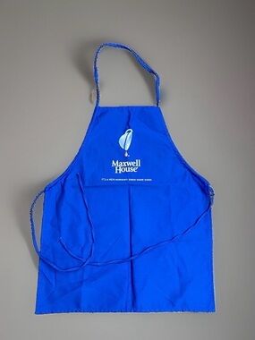 Vintage Maxwell House Coffee Promotional Blue Cooking Apron – One Size